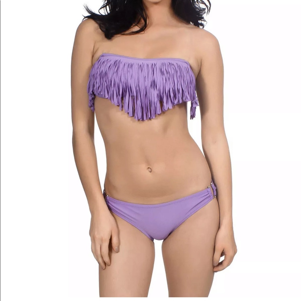 Purple Fridge Bandeau Bikini